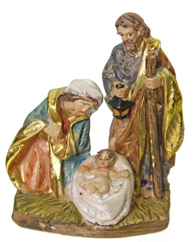 Утварь и подарки Рождественская композиция вертеп Святое Семейство, высота 8 см