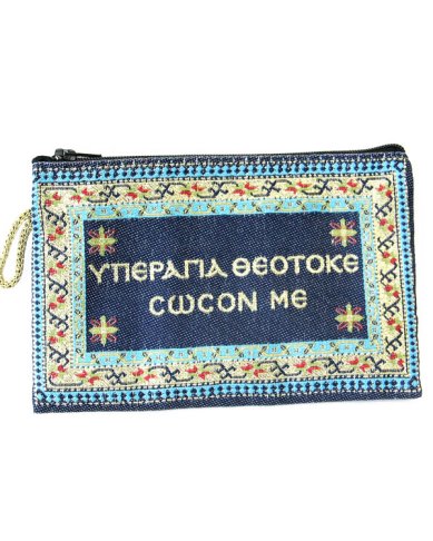 Утварь и подарки Сумка-кошелек на молнии «Пресвятая Богородице, спаси мя» на греческом