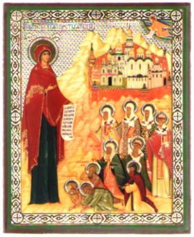 Иконы Боголюбская - Московская икона Божией Матери на дереве (13х16 см, Тиль)