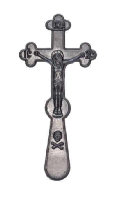 Утварь и подарки Крест погребальный (с темным распятием, пластик)