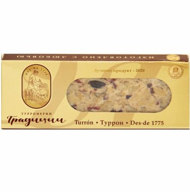 Натуральные товары Туррон «Цельный грецкий орех с клюквой» (100 г)