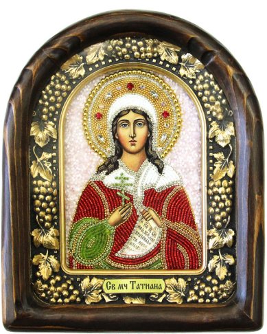 Иконы Татиана святая мученица икона из бисера 18,5 х 22,5 см