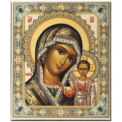 Иконы Казанская икона Божией Матери, настольная на подставке (13 х 15,5 см)