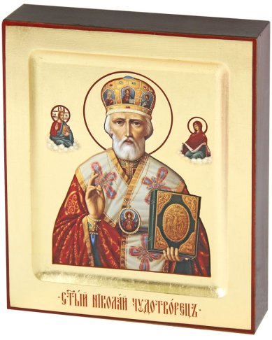 Иконы Николай Чудотворец, икона на дереве, ручная работа (17,5х21 см)