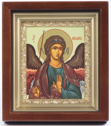 Иконы Михаил Архангел икона в киоте, 17х19,5 см (Софрино)