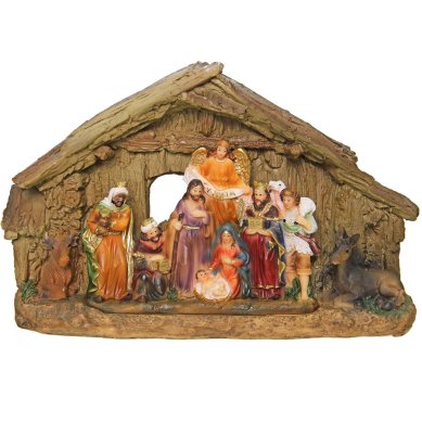 Утварь и подарки Рождественская композиция с подсветкой Святое Семейство