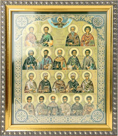 Иконы Собор Святых целителей икона (18 х 21 см)