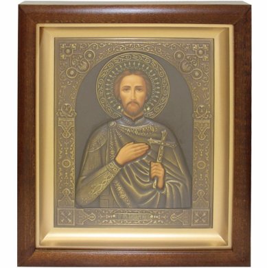 Иконы Александр Невский икона в киоте (21 х 24,5 см)