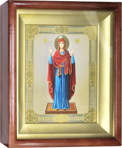 Иконы Нерушимая Стена, икона Божией Матери в киоте, 170 х 210 мм