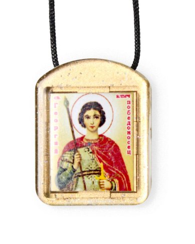 Утварь и подарки Ладанка-образок «Георгий Победоносец» (пластик)