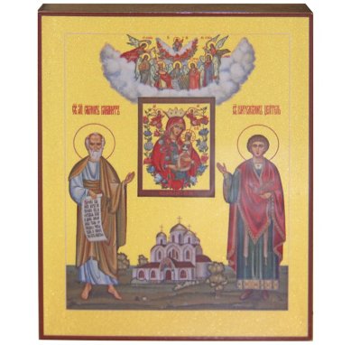 Иконы Неувядаемый Цвет икона Божией Матери на дереве (9 х 11,5 см)