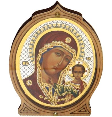 Иконы Икона автомобильная Казанская Божия Матерь (5,5 х 6,5 см)