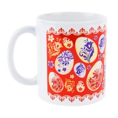 Утварь и подарки Кружка «ХВ» (300 мл, яйца с узорами)