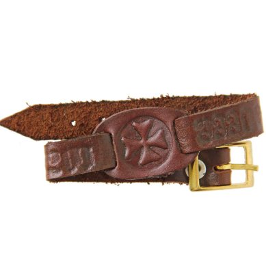 Утварь и подарки Браслет кожаный «Господи помилуй» (узкий, 1 см х 23 см)