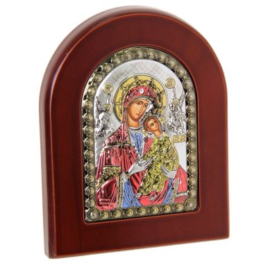 Иконы Страстная, греческая икона Божией Матери, цветная эмаль, 7 х 9 см