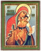 Иконы Кикская икона Божией Матери на дереве (9х10,5 см, Тиль)