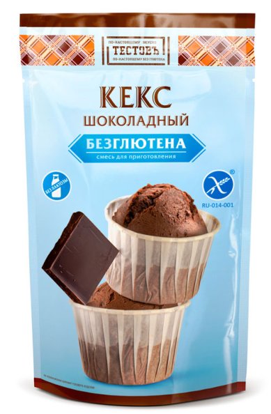 Натуральные товары Смесь сухая для приготовления шоколадного кекса (без глютена) Тестовъ, 250 г