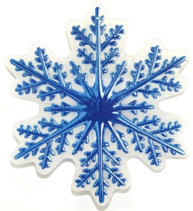 Утварь и подарки Сувенир рождественский с подсветкой «Снежинка» (на присоске, пластик) 