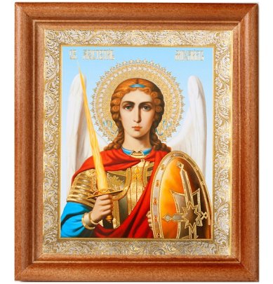 Иконы Михаил Архангел икона под стеклом (13 х 16 см, Софрино)