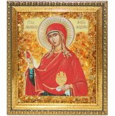 Иконы Мария Магдалина икона икона с янтарем (14 х 16,5 см)