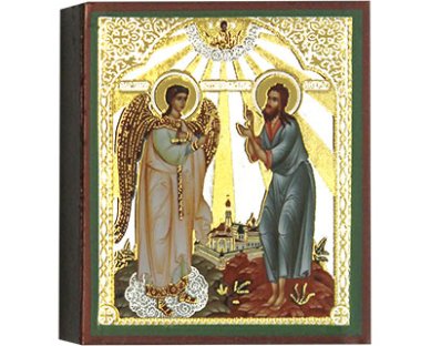 Иконы Святой Алексий, человек Божий и Ангел Хранитель, икона 6 х 7 см