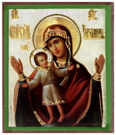 Иконы Теребенская икона Божией Матери на дереве (6х7 см, Тиль)