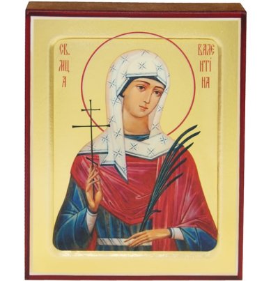 Иконы Валентина мученица икона на дереве (12,5 х 16 см)