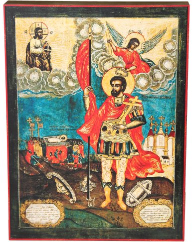 Иконы Иоанн Воин икона на дереве (28,4 х 40 см)