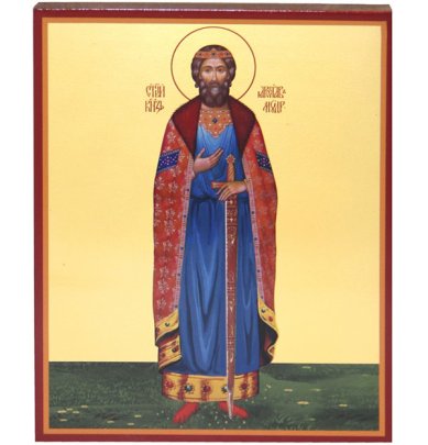 Иконы Ярослав Мудрый икона на дереве, ручная работа (12,7 х 15,8 см)