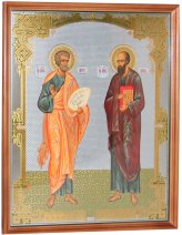 Иконы Петр и Павел апостолы икона (30 х 40 см, Софрино)
