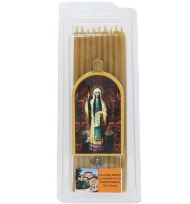 Утварь и подарки Набор свечей святой Нины из монастыря Самтавро с землей монастыря