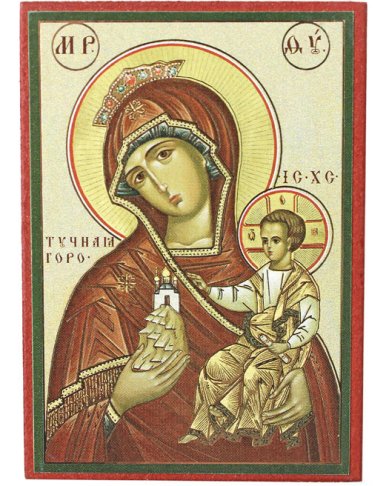 Иконы Тучная Гора икона Божией Матери на МДФ (6,3 х 9 см)