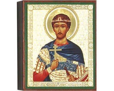 Иконы Святой великомученик Димитрий Солунский, икона 6 х 7 см