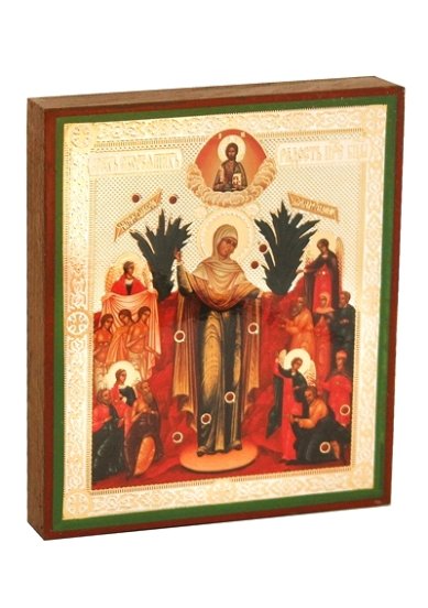 Иконы Всех скорбящих Радость икона Божией Матери, литография на дереве (9х11 см, Тиль)
