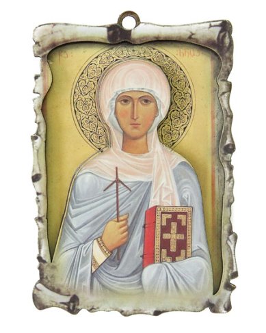 Утварь и подарки Икона святой Нины, освященная в Бодбе на мощах святой Нины (9,5 х 6,5 см)