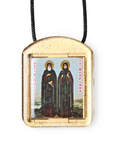 Утварь и подарки Ладанка-образок «Петр и Феврония» (пластик)
