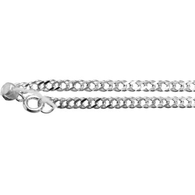 Ювелирные изделия Ромб граненый цепь серебряная 925 размер 55.0 родирование