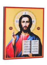 Иконы Господь Вседержитель икона на дереве, ручная работа (12,7 х 15,8 см)