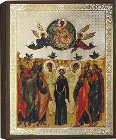 Иконы Вознесение Господне, икона литография на дереве (13 х 16 см)