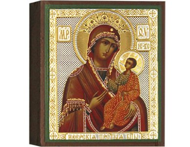Иконы Иверская икона Божией Матери, 6 х 7 см