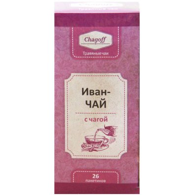 Натуральные товары Чага березовая с иван-чаем (26 фильтр пакетов по 1,5 г, упаковка 39 г)