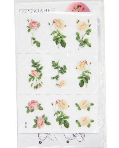 Утварь и подарки Набор наклеек для украшения яиц (розы)