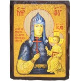 Иконы Взбранной Воеводе (Победительная) икона Божией Матери под старину (18 х 24 см)