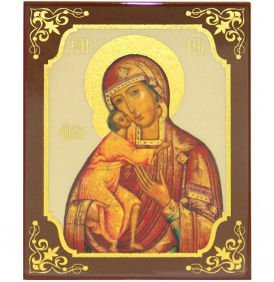 Иконы Владимирская икона Божией Матери (9,8 х 12,3 см)