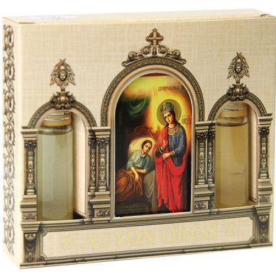 Утварь и подарки Набор подарочный «Миро» с благовониями (2 шт по 10 мл каждый, икона Божией Матери Целительница)