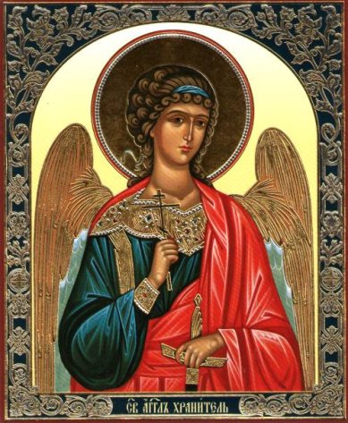 Иконы Ангел Хранитель икона на оргалите (11 х 13 см, Софрино)