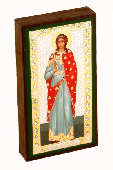 Иконы Маргарита (Маргарита) Антиохийская великомученица икона литография на дереве (5 х 9 см)