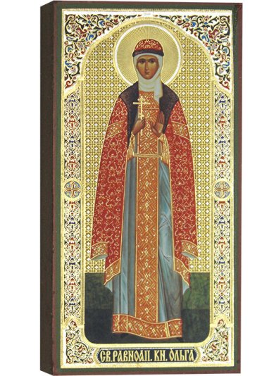 Иконы Святая равноапостольная княгиня Ольга, икона 9 х 19 см