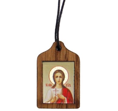 Утварь и подарки Медальон-образок из дуба с гайтаном «Женские имена святых» (2 х 3,5 см)