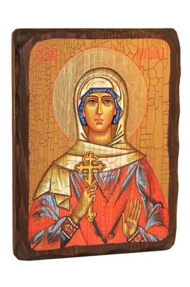 Иконы Кириена (Карина) икона на доске под старину (18х24 см)